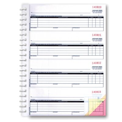 Purchase Order Books 3-Part