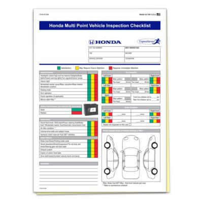 Honda Multi-Point Inspection Form