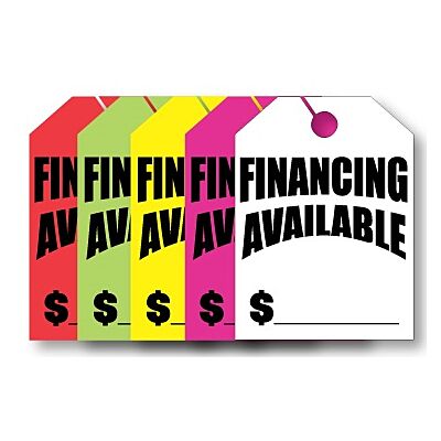 Mirror Hang Tags (Jumbo) Financing Avaliable