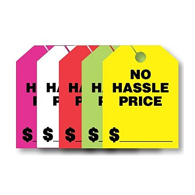 Mirror Hang Tags (Jumbo) No Hassle Price