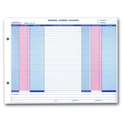 General Journal Vouchers (Form #A-7221)