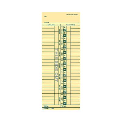 Time Clock Cards TC-292 (2 Sided)