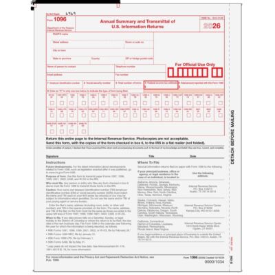 1096 Laser 1-UP 1099 Transmittal Extras