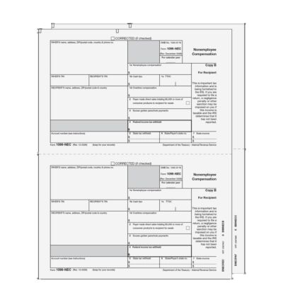 1099-NEC Laser Laser 2-Up 2-Part (eFile)