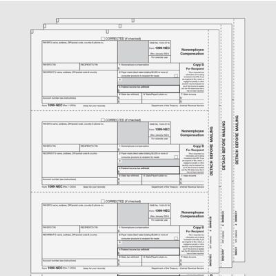 1099-NEC Laser Laser 3-Up 3-Part (eFile)