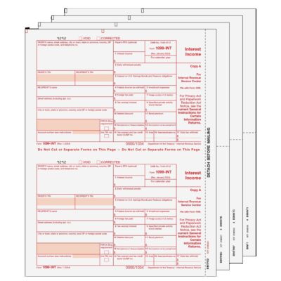 1099-INT (INTEREST) Laser 2-UP 4-Part