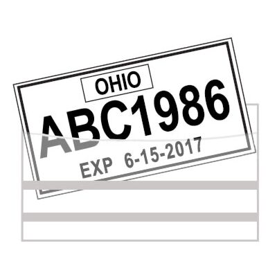 License Plate Tag Bags with Adhesive