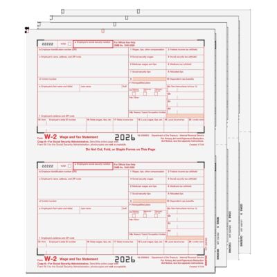 W-2 Laser 2-UP 4-Part