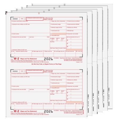 W-2 Laser 2-UP 6-Part