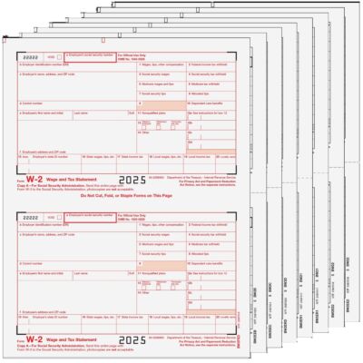 W-2 Laser 2-UP 8-Part 