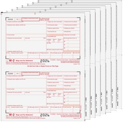 W-2 Laser 2-UP 8-Part 